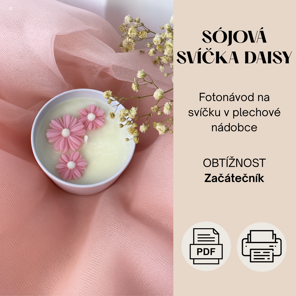 Sójová svíčka Daisy - PDF fotonávod