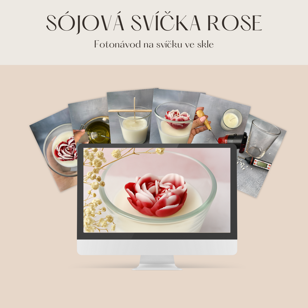 Sójová svíčka Rose - PDF fotonávod