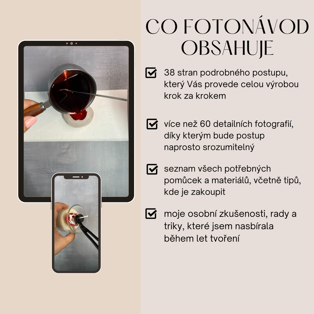 Sójová svíčka Rose - PDF fotonávod