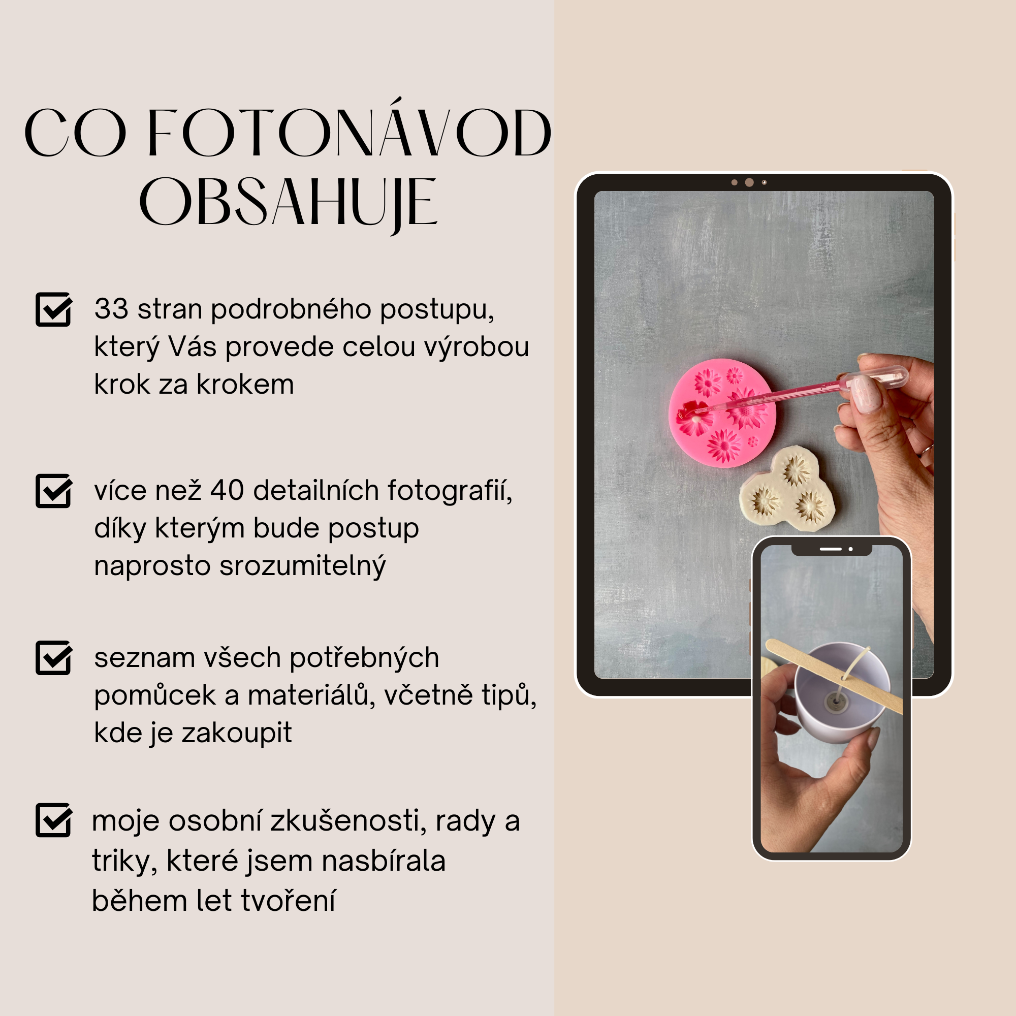 obsah fotonávodu sójové svíčky Daisy